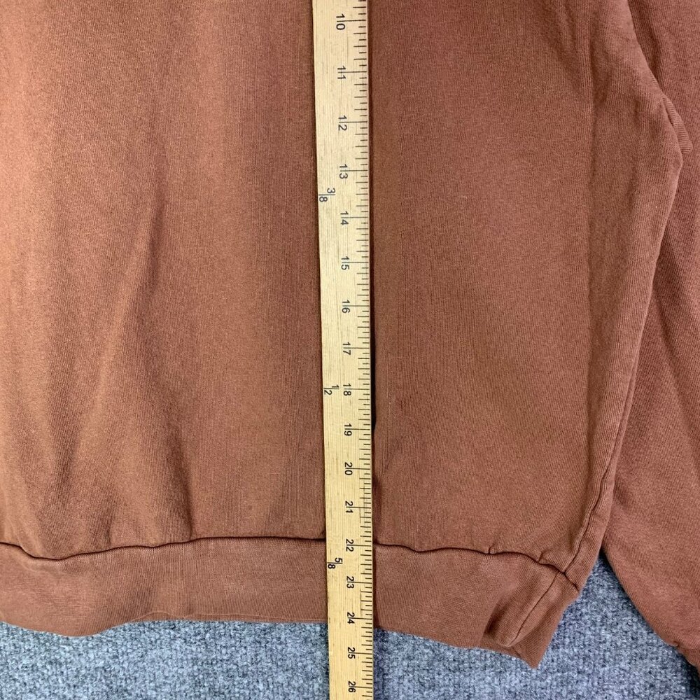 Talentless Crew Neck‎ Pullover Long Sleeves Sweatshirt Women Heavyweight Brown M - Picture 6 of 8